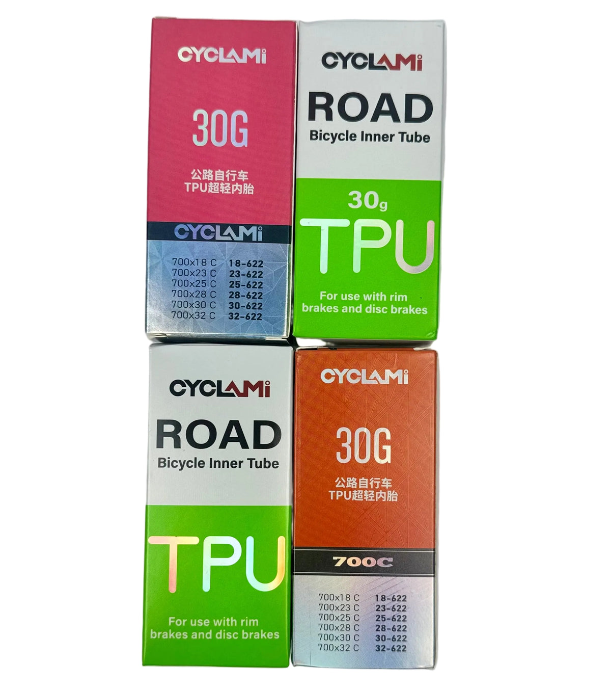 TPU Road Bike Inner Tube – 30g, Plastic Presta Valve