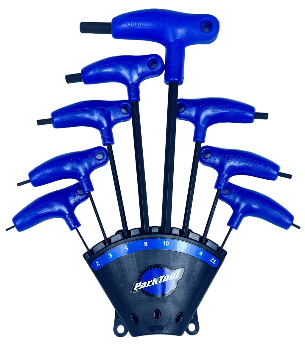 Park Tool PH-1.2 P-Handle Hex Wrench Set of 8 with Holder