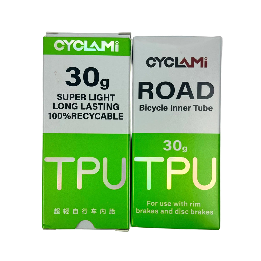 TPU Road Bike Inner Tube – 30g, Plastic Presta Valve